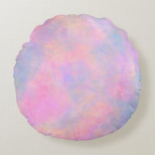 Awesome Combination of Pastel Colours Round Pillow