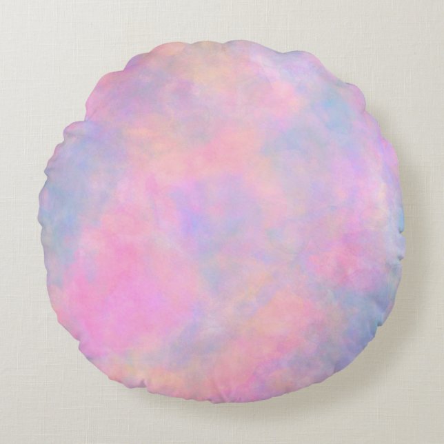 Awesome Combination of Pastel Colours  Round Pillow (Front)