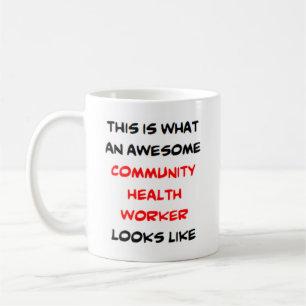 awesome community health worker coffee mug