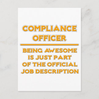 Awesome Compliance Officer .. Job Description Postcard