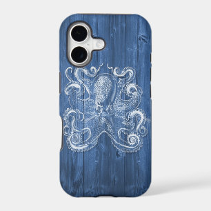 awesome cool Antique effect white octopus