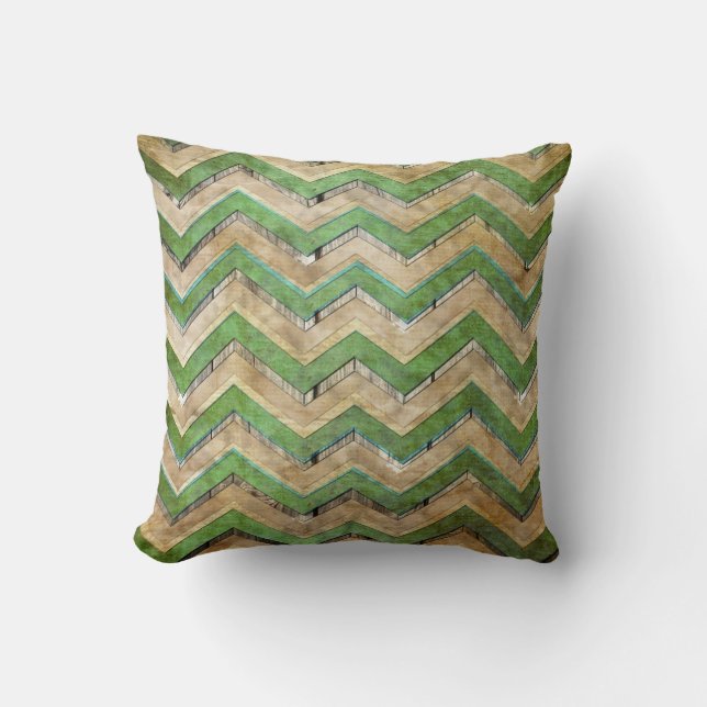 Awesome cool chevron zigzag pattern throw pillow (Front)