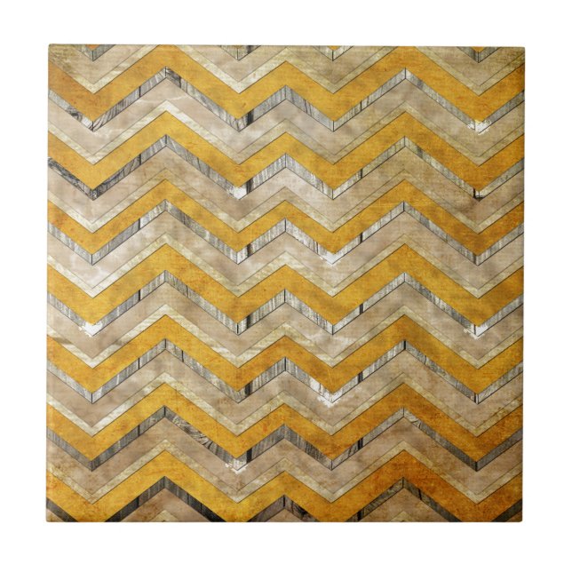 Awesome cool chevron zigzag pattern wood marble tile (Front)