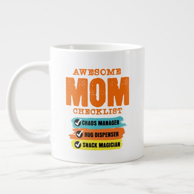 Awesome Cool Mom Large Coffee Mug (Left)