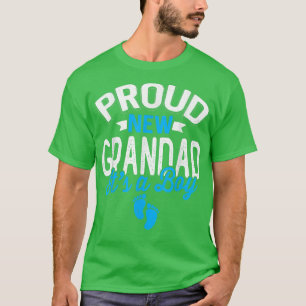 Awesome Cool Proud New Grandad It's A Boy Gender R T-Shirt