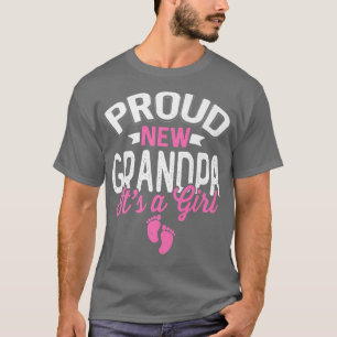 Awesome Cool Proud New Grandpa It's A Girl Gender  T-Shirt