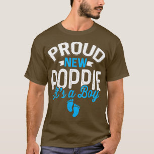 Awesome Cool Proud New Poppie It's A Boy Gender Re T-Shirt