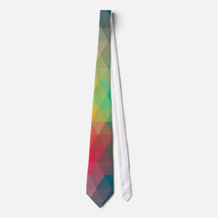 Awesome cool trendy colourful triangles pattern tie