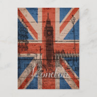 Awesome cool trendy old wood grunge U.k. flag