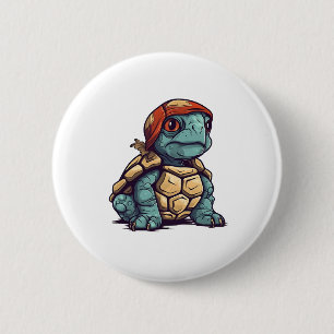Awesome Cool Turtle Adorable Animal Graphic 2 Inch Round Button