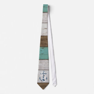 Awesome cool vintage blue anchor white snake tie