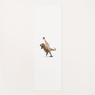 Awesome Crazy Giraffe Top Hat T-Rex - Mens_Womens Yoga Mat