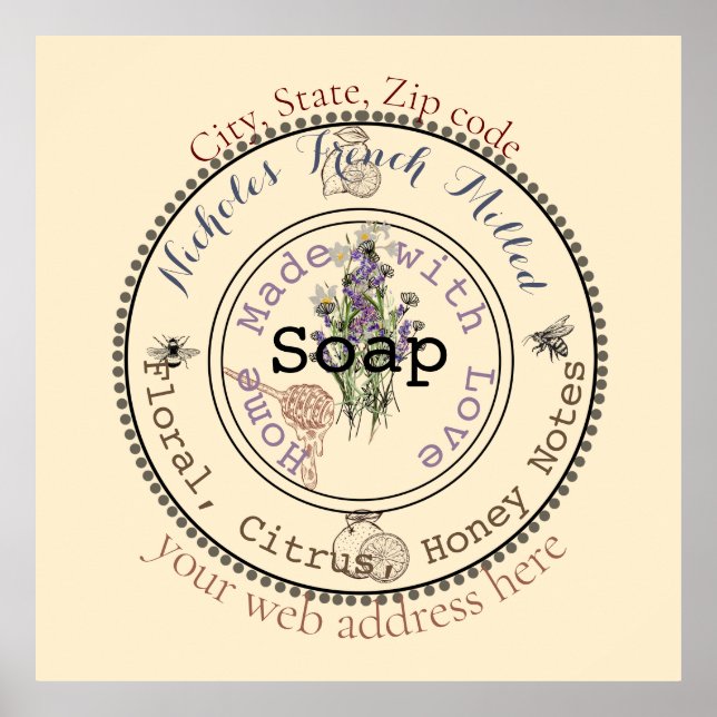 awesome customizable soap  poster (Front)