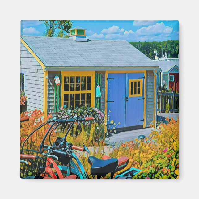 Awesome Cycling Painting Magnet (Front)