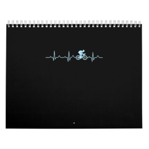 awesome cyclist heartbeat mountain biking cycling calendar