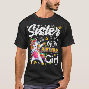 awesome dabbing unicorn birthday Sister Family Mat T-Shirt