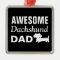Awesome Dachshund Dad Rear View Mirror Charm