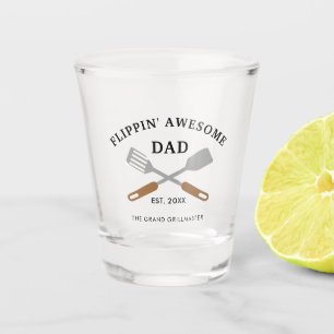 Awesome Dad BBQ Father Day Personalized Shot Glass