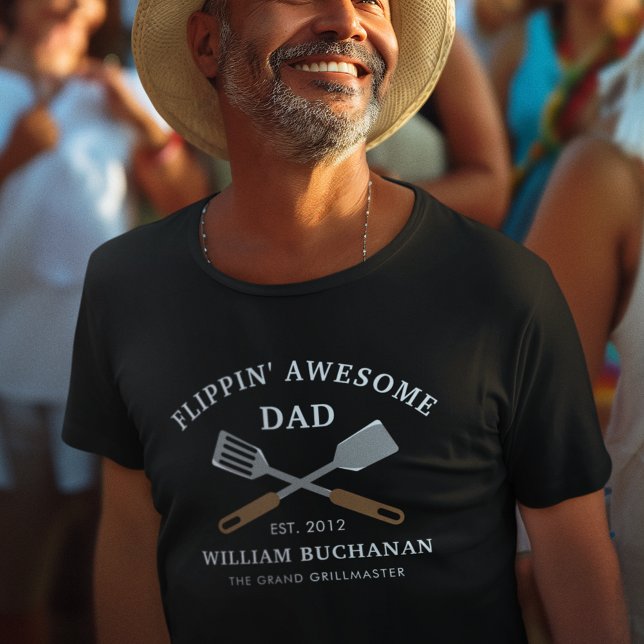 Awesome Dad BBQ Fathers Day Custom T-Shirt (Awesome Dad BBQ Fathers Day Custom T-Shirt)