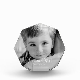 Awesome Dad Since 20XX Modern Simple Elegant Photo Block