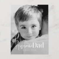 Awesome Dad Since 20XX Modern Simple Elegant Photo