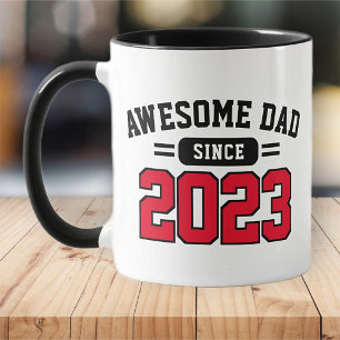 Awesome Dad Since XX Athletic Modern Father's Day Mug