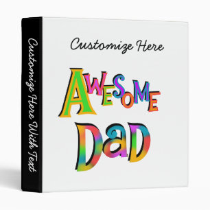 Awesome Dad T-shirts and Gifts Binder