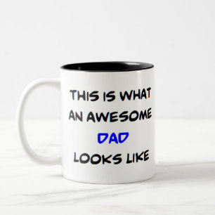 awesome dad Two-Tone coffee mug