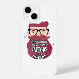 Awesome Dads Have Tattoos and Beards Case-Mate iPhone 14 Case