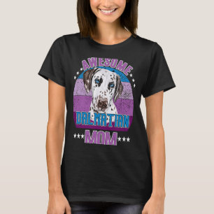 Awesome Dalmatian Mom Retro Sunset Mother Dog 1 T-Shirt