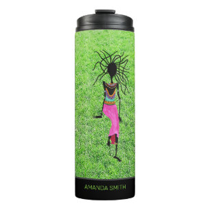 Awesome, Dancing on Grass Throw Pillow Thermal Tumbler