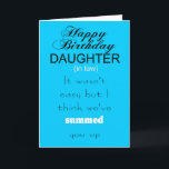 Awesome daughter in law birthday card<br><div class="desc">birthday card for daughter in law,  funny greeting cards for daughter in law</div>
