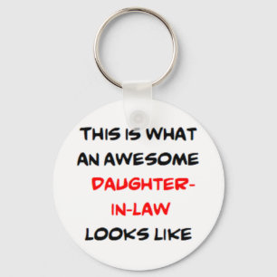 awesome daughter-in-law keychain