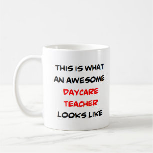 awesome daycare teacher coffee mug