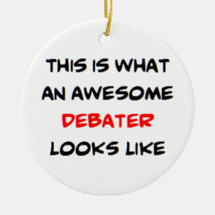 awesome debater coffee mug trucker hat ceramic ornament