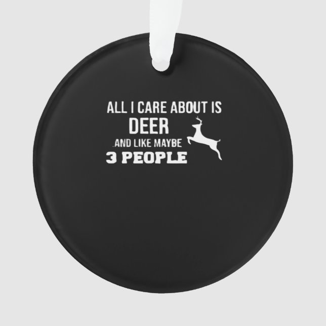 Awesome Deer Lover Minimal Retro SAcrylic Ornament (Front)