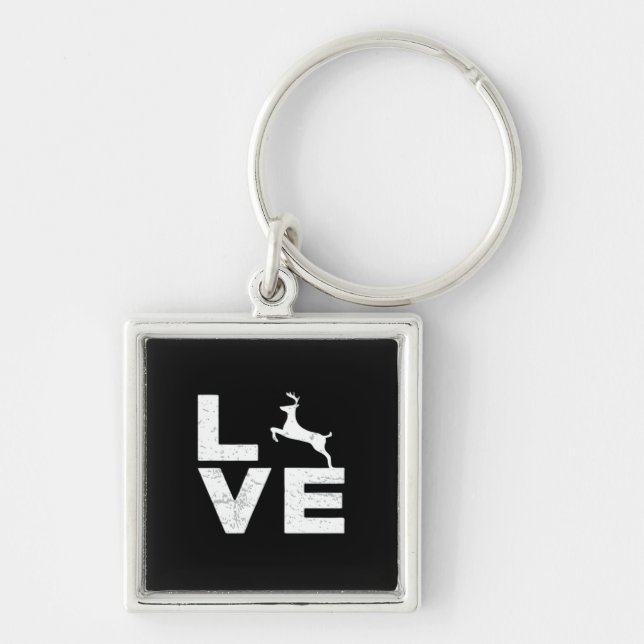 Awesome Deer Lover Trendy Aesthetic Design  Keychain (Front)