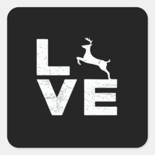 Awesome Deer Lover Trendy Aesthetic Design  Square Sticker
