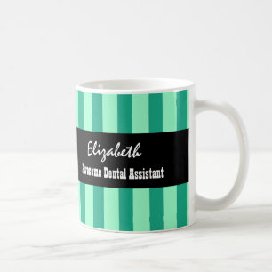Awesome Dental Assistant GREEN Stripes V02 Coffee Mug