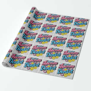 Awesome dentist thank you, smile gift wrapping paper