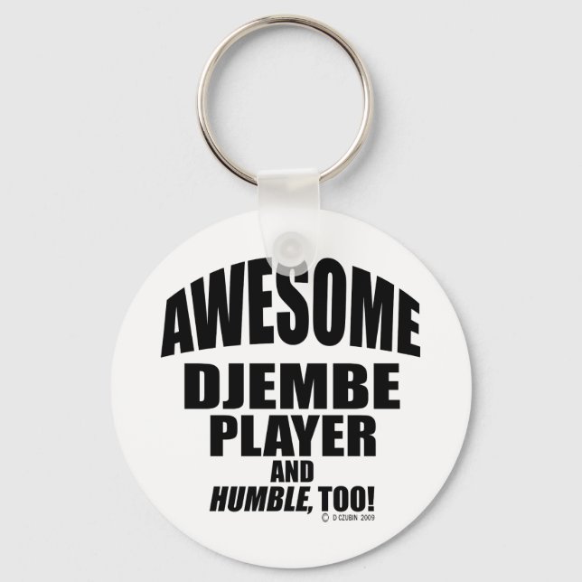 Awesome Djembe Player Keychain (Front)