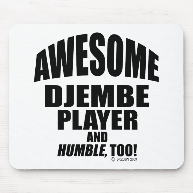 Awesome Djembe Player Mouse Pad (Front)