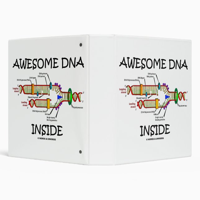 Awesome DNA Inside Molecular Biology Humour Binder (Background)