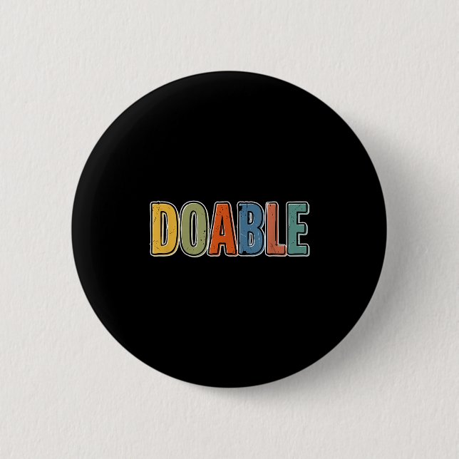 Awesome doable look  2 inch round button (Front)