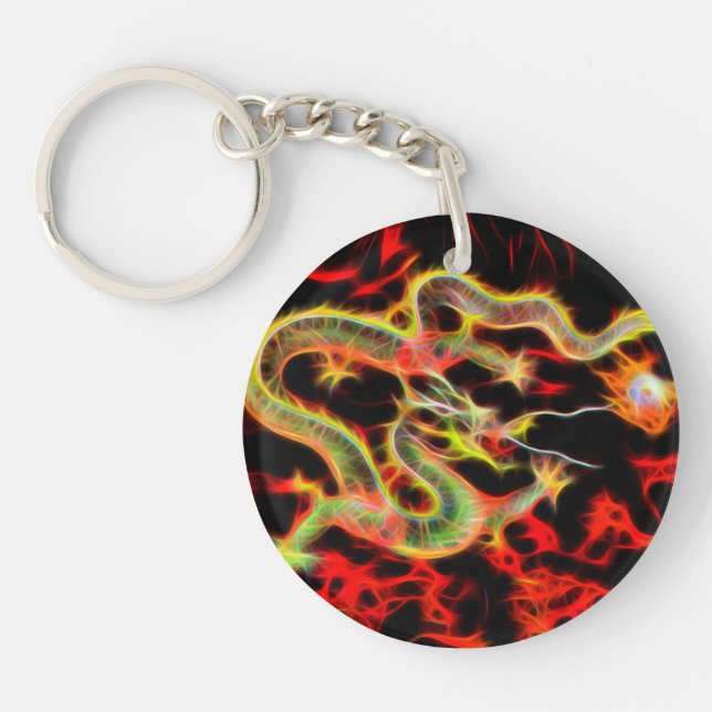 Awesome Dragon Fire on Lucky Energy Keychain (Front)