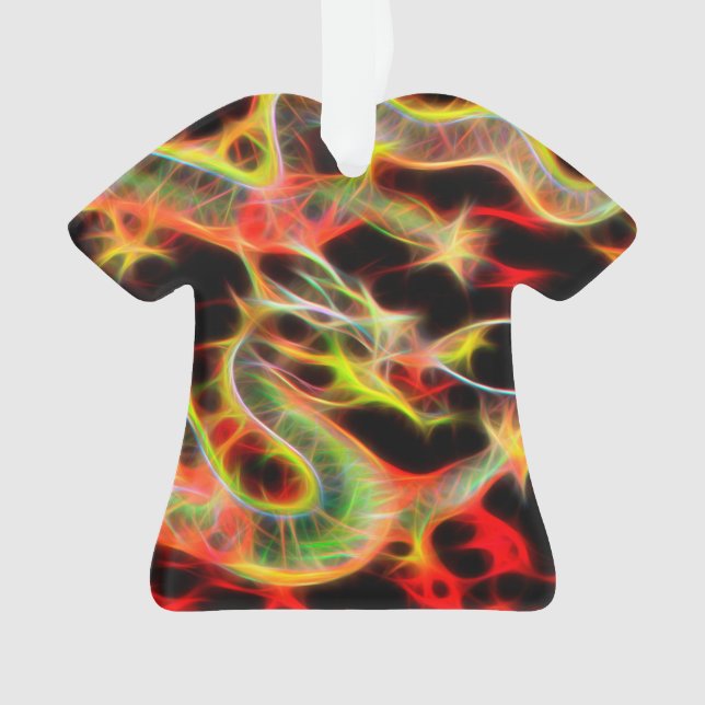 Awesome Dragon Fire on Lucky Energy Ornament (Front)