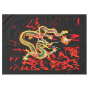 Awesome Dragon Fire on Lucky Energy Tablecloth