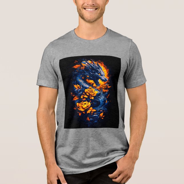 Awesome Dragon Tri-Blend Shirt (Front)