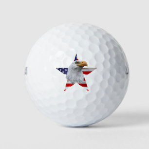 Awesome Eagle, The American Flag, Patriotic Golf Balls