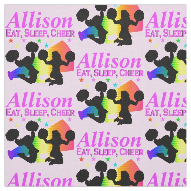 AWESOME EAT, SLEEP, CHEER PERSONALIZED FABRIC (Swatch)